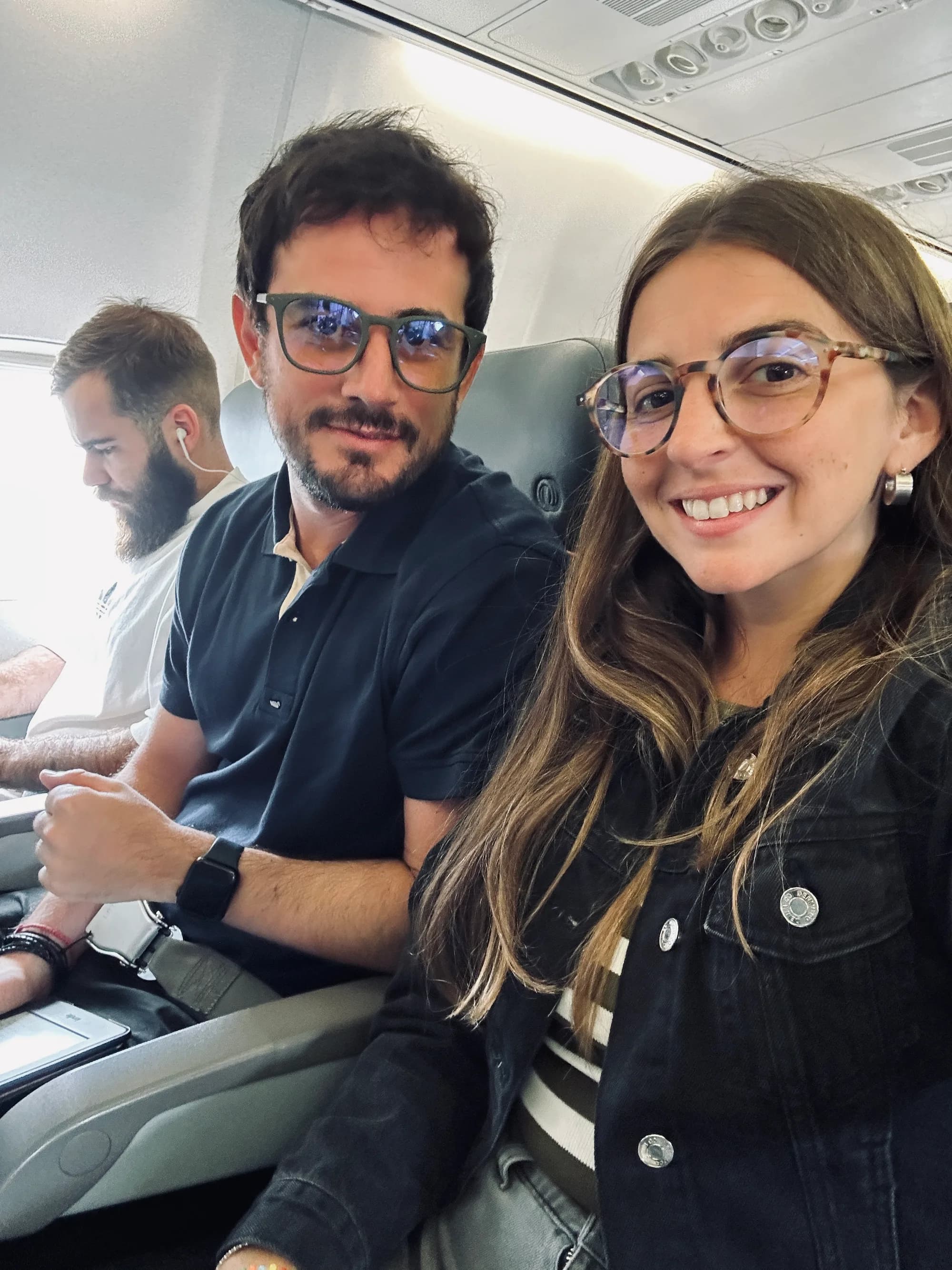 Arriba del avión